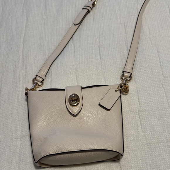 Coach Cream Crossbody Bag with Gold Accents - Picture 1 of 7